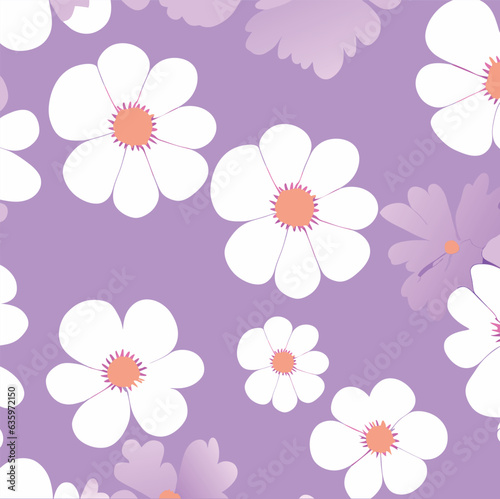 Digital design of a vibrant floral pattern for backgrounds