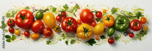 Tomatoes varieties collection , banner © AI Exclusive 