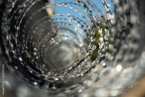 Wallpaper Mural abstract razor wire image Torontodigital.ca