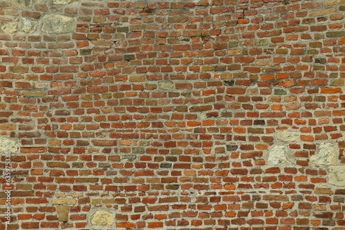 Background, texture of old brickwork, fortress wall