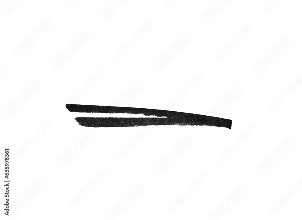 marker lines isolated brush stroke mark hand draw marker lines isolated brush stroke mark hand draw