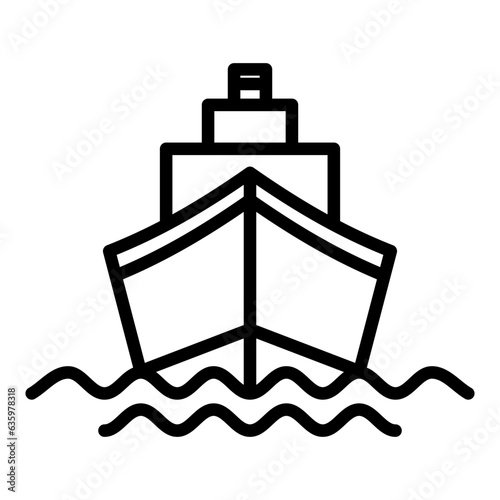 ferry boad icon on transparent background