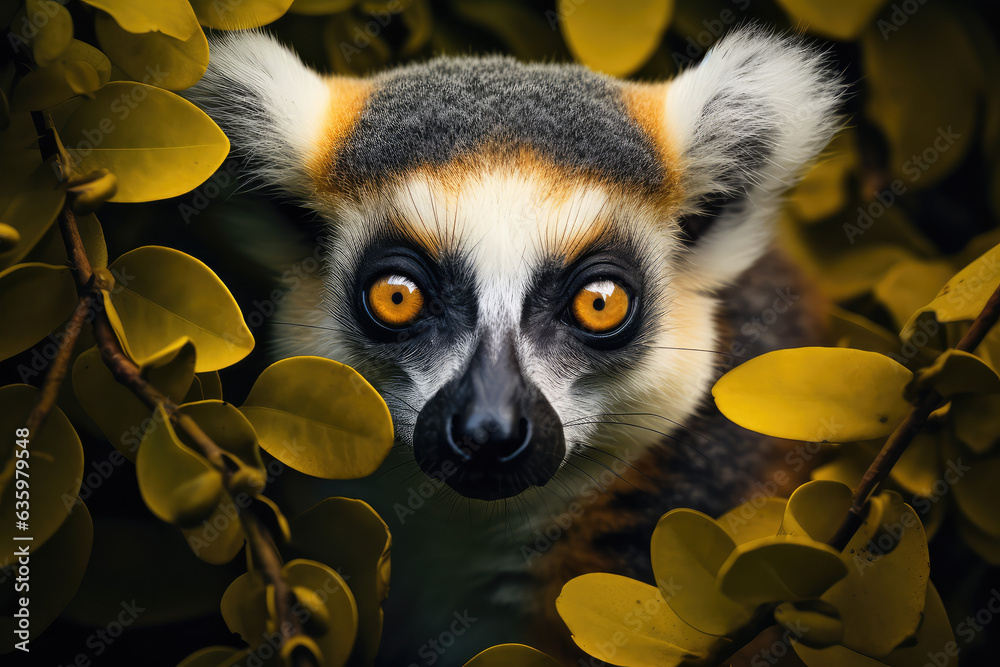 Obraz premium Lemur Catta in the wild, wildlife photography, 
