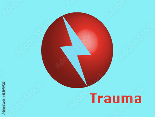 Trauma, abstract Illustration