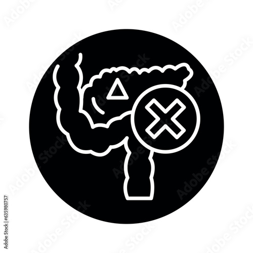 Pancreas line icon. Isolated vector element.