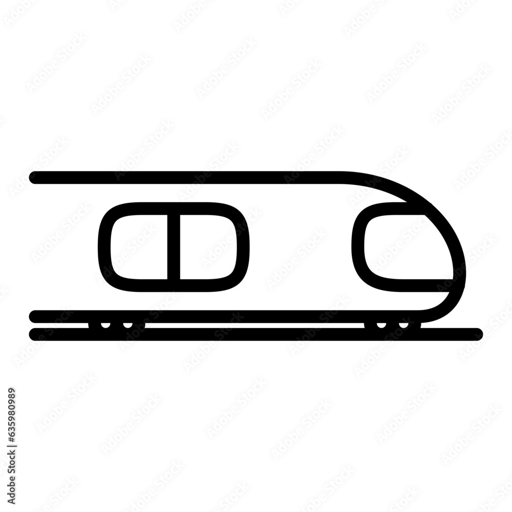 train icon on transparent background