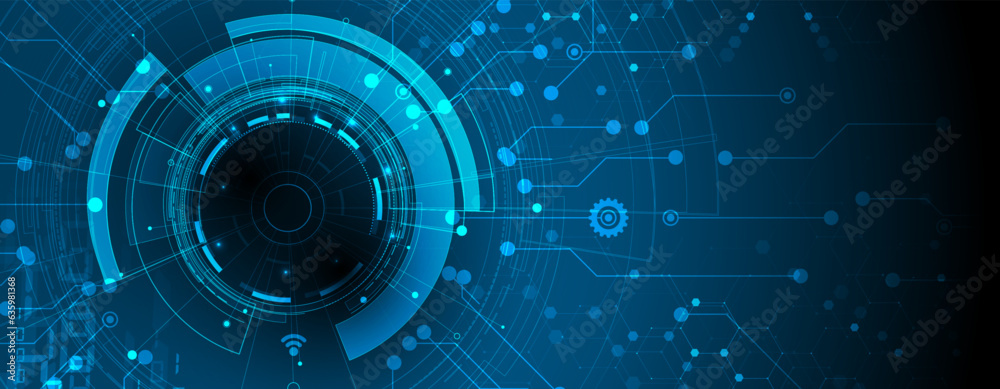 Technology banner design with hexagons abstract background. Technology banner design with hexagons abstract background.