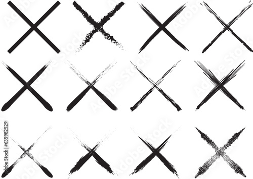 delete sign graphic design. reject incorrect sign set design. cancel symbol mark. red cross x icon. no wrong symbol