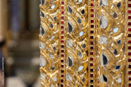 Closeup of decoration, temple in Bangkok