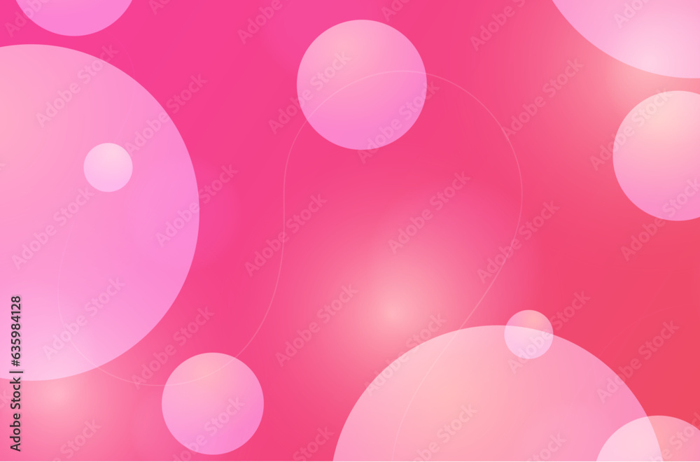Pink background with bubbles