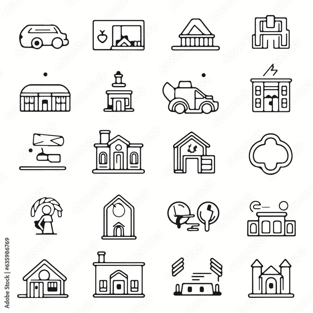 Fototapeta premium Loan and Credit web icons inline style. Credit card, deposit, car leasing, rate interest, income, rating, collection. Vector silhouettes illustration.