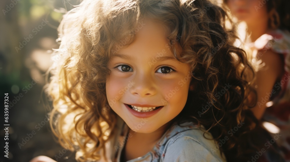 Joyful and smiling children. Generative AI Joyful and smiling children. Generative AI