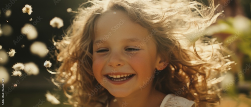 Joyful and smiling children. Generative AI Joyful and smiling children. Generative AI