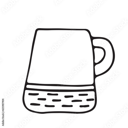 Glass of coffee. takeaway drink. concept of a morning energy drink. drink is isolated on a white background. Vector illustration.