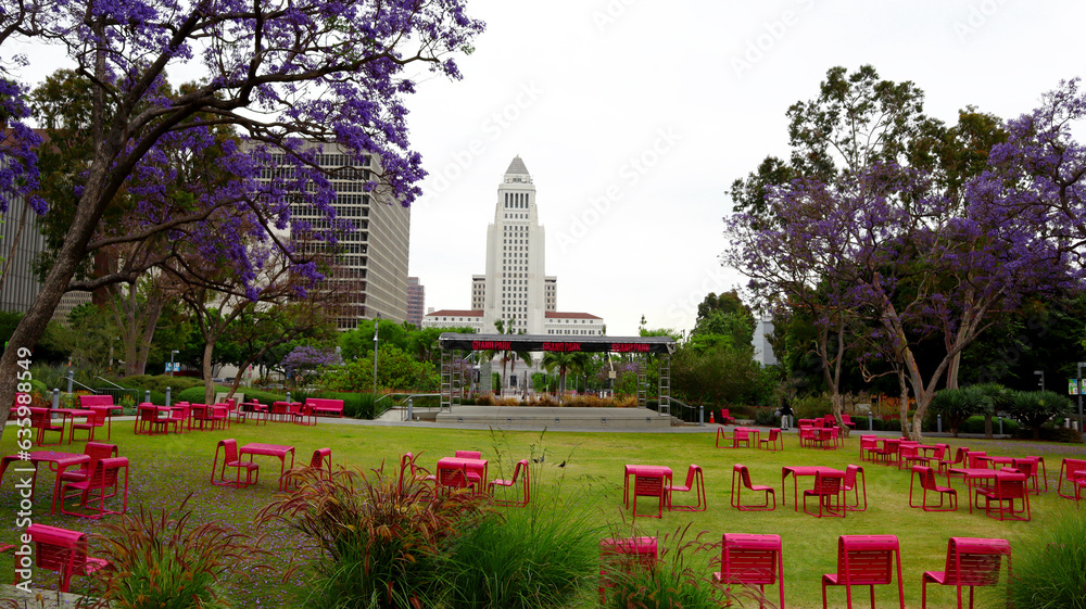 Obraz premium Los Angeles, California: Grand Park located in the Civic Center of Los Angeles