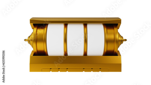 3D render of the circle gold casino slot 