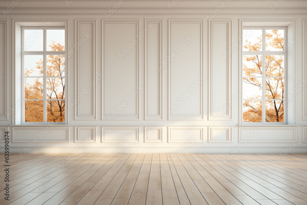 empty room with wooden floor empty room with wooden floor