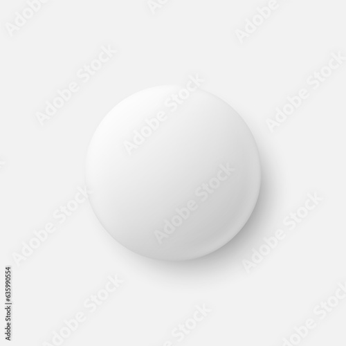 Vector 3d Realistic Round and Square White Metal, Plastic Blank. Top View. Template for Branding, Mock-up.