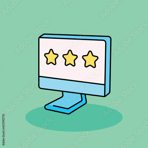 Online Support  Free vector cartoon icon illustration. customer experience icon concept isolated . flat cartoon style