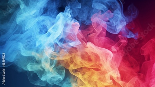 Colorful smoke, Colorful background, Smoke background, Blue, red, pink abstract cloud of smoke