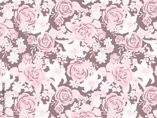 seamless pattern with roses