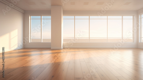 empty room with wooden floor