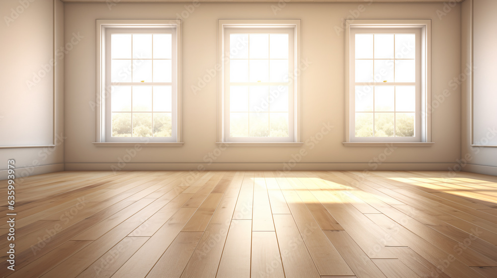 empty room with wooden floor empty room with wooden floor