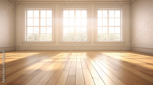 empty room with wooden floor