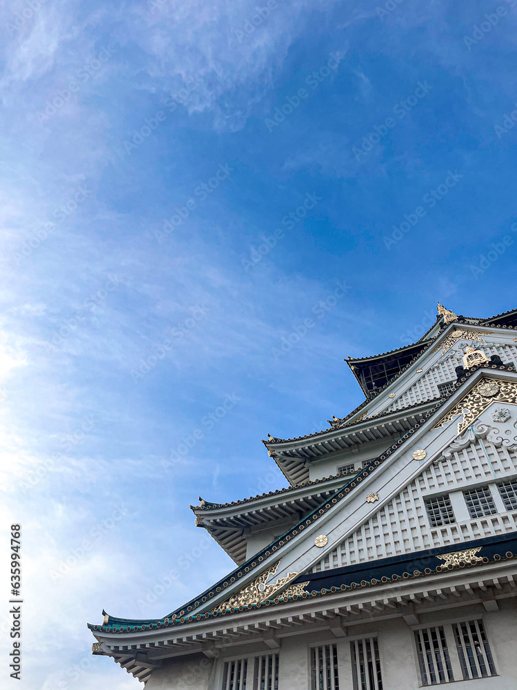 Fototapeta premium Japanese palace in Osaka.