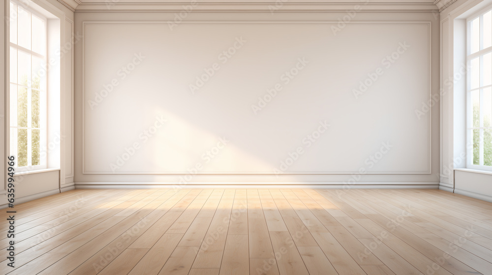 empty room with wooden floor