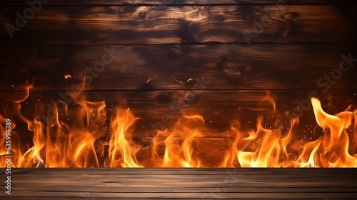 Flammende Impression: Intensiver Feueriger Hintergrund