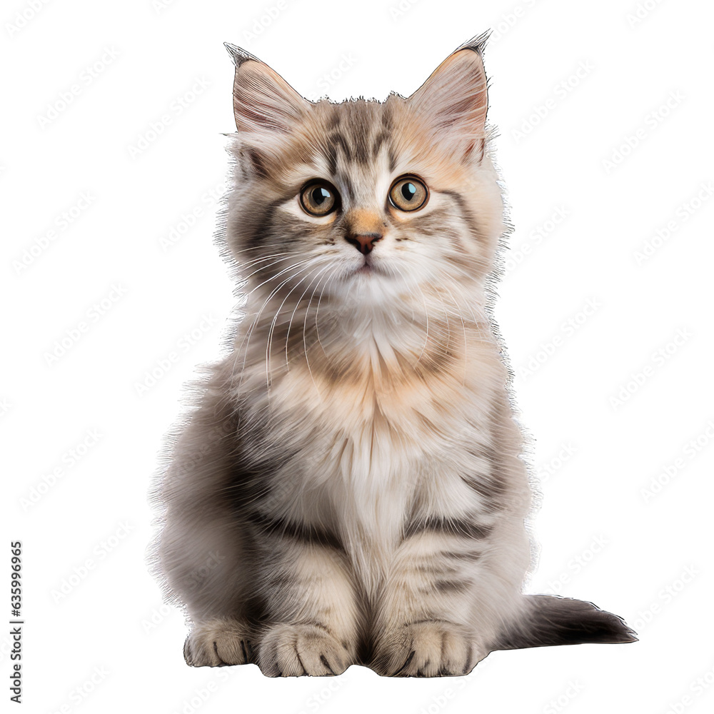 Kitten with grey fur