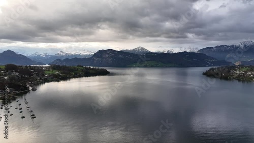 lake in mountains photo