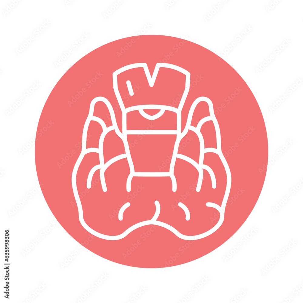 Human organs thyroid gland line icon. Isolated vector element. Human organs thyroid gland line icon. Isolated vector element.
