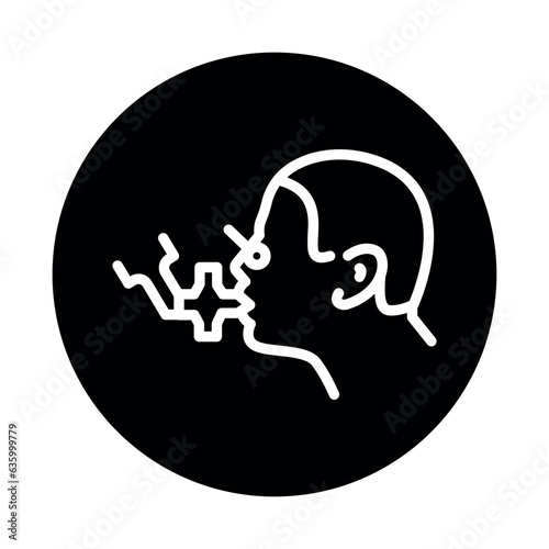 Functional pulmonary test line icon. Isolated vector element.