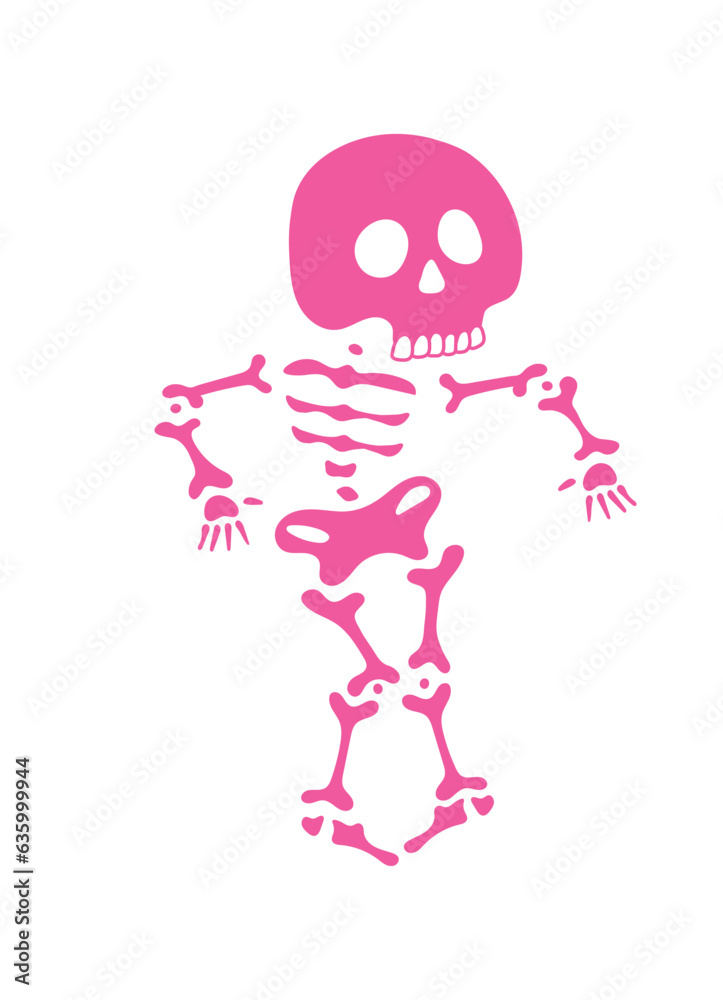 pink skeleton dancing breakdance isolated vector illustration pink skeleton dancing breakdance isolated vector illustration