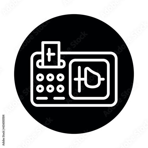 Spirometr machine line icon. Isolated vector element.