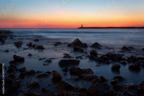 Seascape. Sunset and sea.  Landscape, long exposure photography.  © serkanmutan