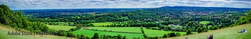 View of the English Countryside from Box Hill in Tadworth, Surrey England