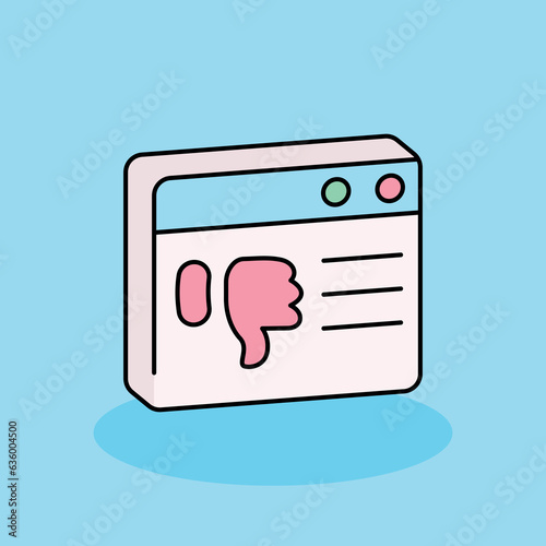 Review Web Page Free vector cartoon icon illustration. customer experience icon concept isolated . flat cartoon style