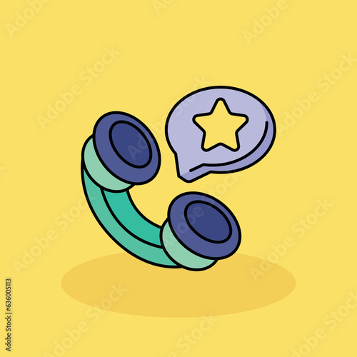 Phone Call Free vector cartoon icon illustration. customer experience icon concept isolated . flat cartoon style