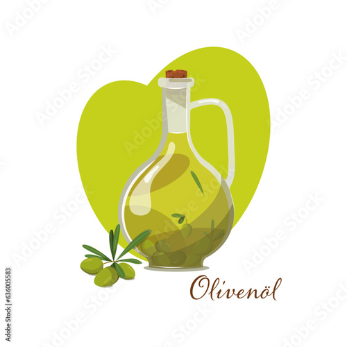 olive oil and olives, bottle of oil, olivenöl, cooking,  food, template, concept, image
