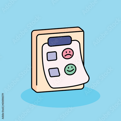Feedback Free vector cartoon icon illustration. customer experience icon concept isolated . flat cartoon style