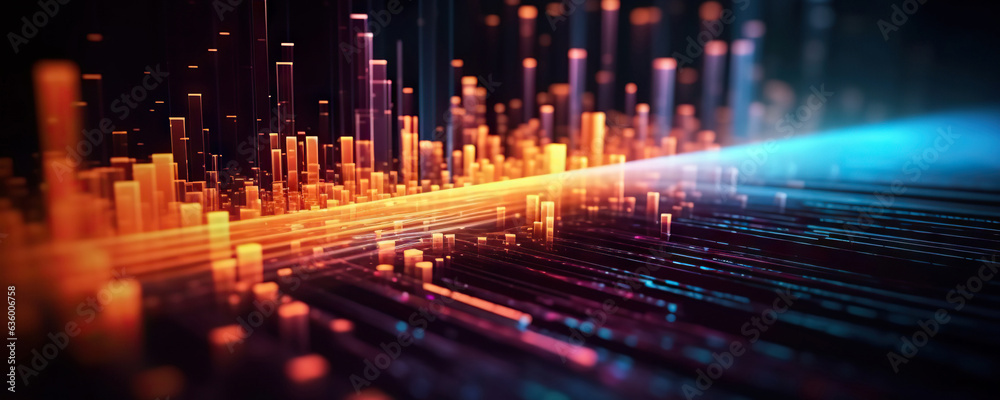 Abstract digital background. Can be used for technological processes, neural networks and AI, digital storages, sound and graphic forms, science, education, etc. Abstract digital background. Can be used for technological processes, neural networks and AI, digital storages, sound and graphic forms, science, education, etc.
