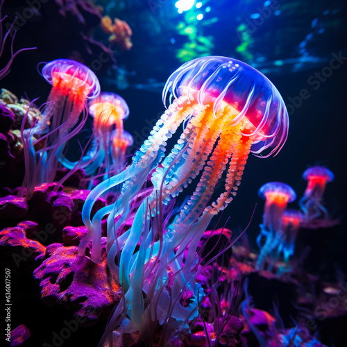 Colourful Marine Life in an Aquarium generated with AI © Easy