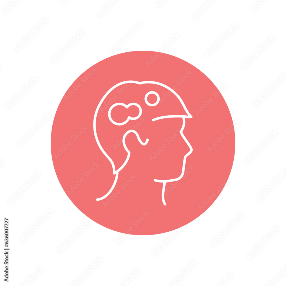 Trichophytosis black line icon. Dermatology disease. Trichophytosis black line icon. Dermatology disease.