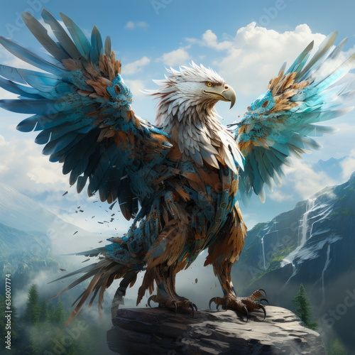 magic fantasy eagle generated by AI © Easy