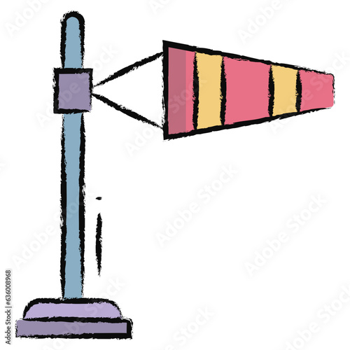 Hand drawn Windsock icon