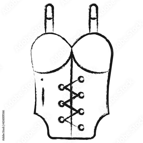 Hand drawn Bustier Top icon