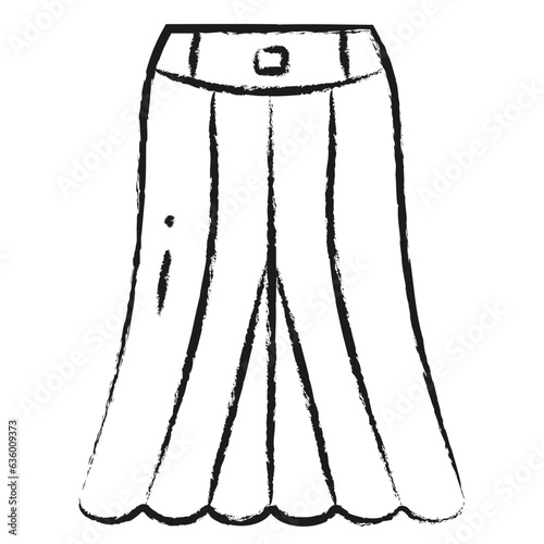 Hand drawn Cowl Skirt icon